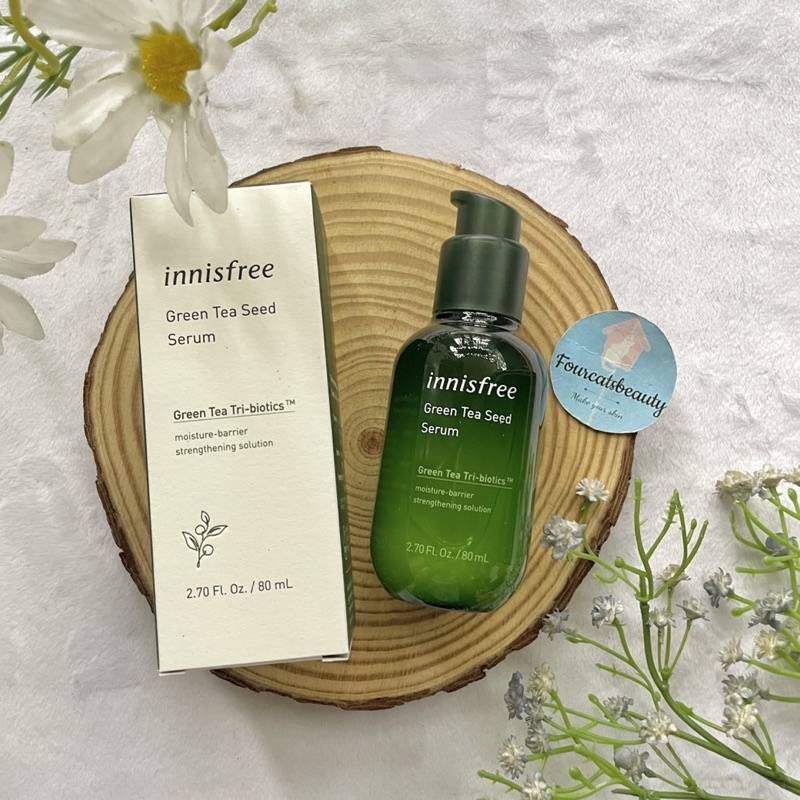 Tinh Chất Dưỡng Ẩm Sâu, Phục Hồi Da Mụn Innisfree Green Tea Seed Serum 80ml