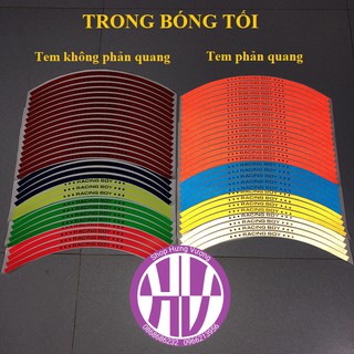 Tem phản quang dán vành RACING BOY - Tem dán vành xe máy