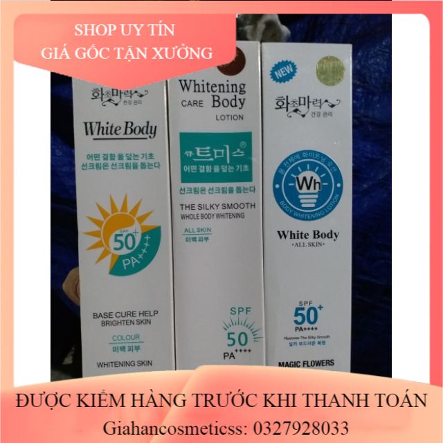 Kem chống nắng White body 150ml