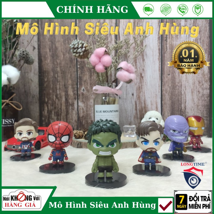 (Ảnh thật), Bộ Mô Hình 6 nhân vật siêu anh hùng mini Avenger cao cấp