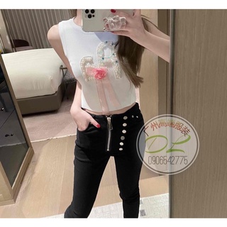 Áo ba lỗ croptop len Mongtoghi Siêu Xinh- hàng đính đá siêu cấp