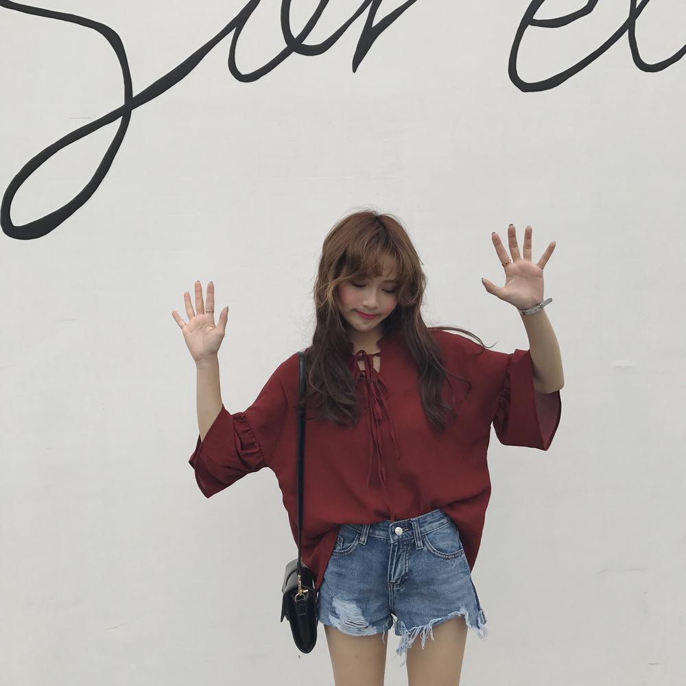 Áo Sơ Mi Vải Voan Dáng Rộng Thân Ngắn Phong Cách Thanh Lịch Dành Cho Phụ Nữ | BigBuy360 - bigbuy360.vn