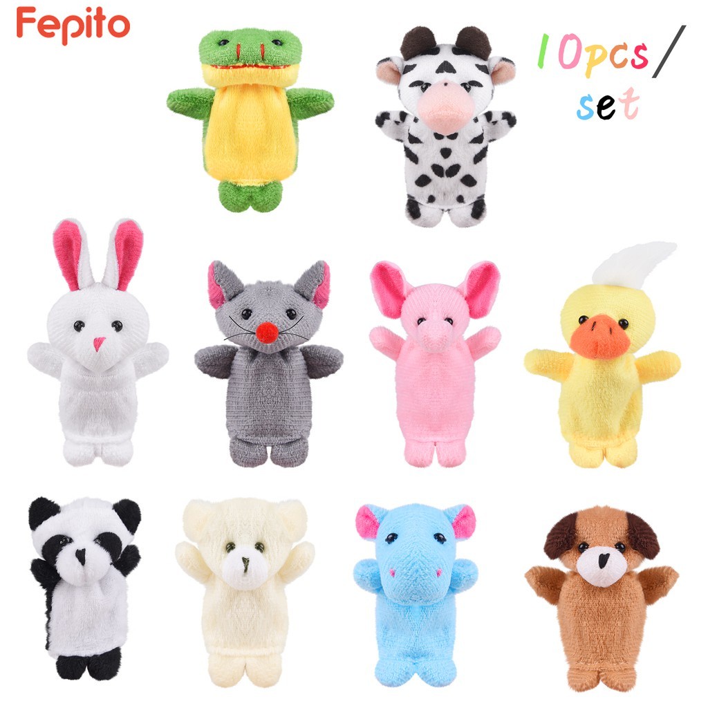 Set 10 Con Rối Ngón Tay Hình Động Vật Dễ Thương