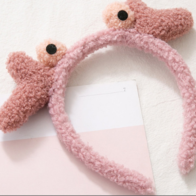 Băng Đô Cài Tóc Rửa Mặt / Trang Điểm Hình Sừng Hươu Bằng Vải Bông Mềm Mại Dùng Hóa Trang / Chụp