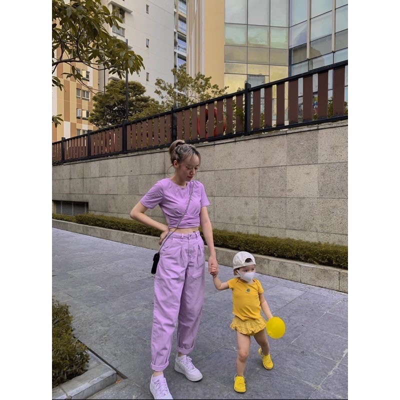 Quần Zara auth newtag, quần baggi jean tím size 38
