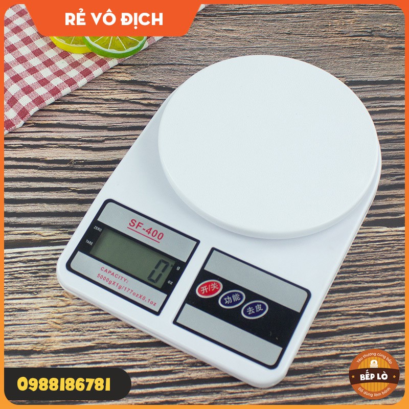 (TẶNG PIN) Cân tiểu ly điện tử nhà bếp, cân định lượng thực phẩm từ 1gr - 5kg, làm bánh, cân gia vị (Không có đèn)