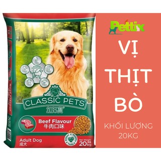 Thức Ăn Cho Chó Lớn Classic Adult vị Thịt Bò 20kg