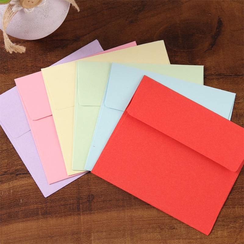 Phong bì đựng thiệp nhiều màu sắc pastel
