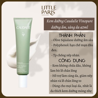 Kem Dưỡng Ẩm Caudalie Vinopure Moisturizing Mattifying Fluid 40ml