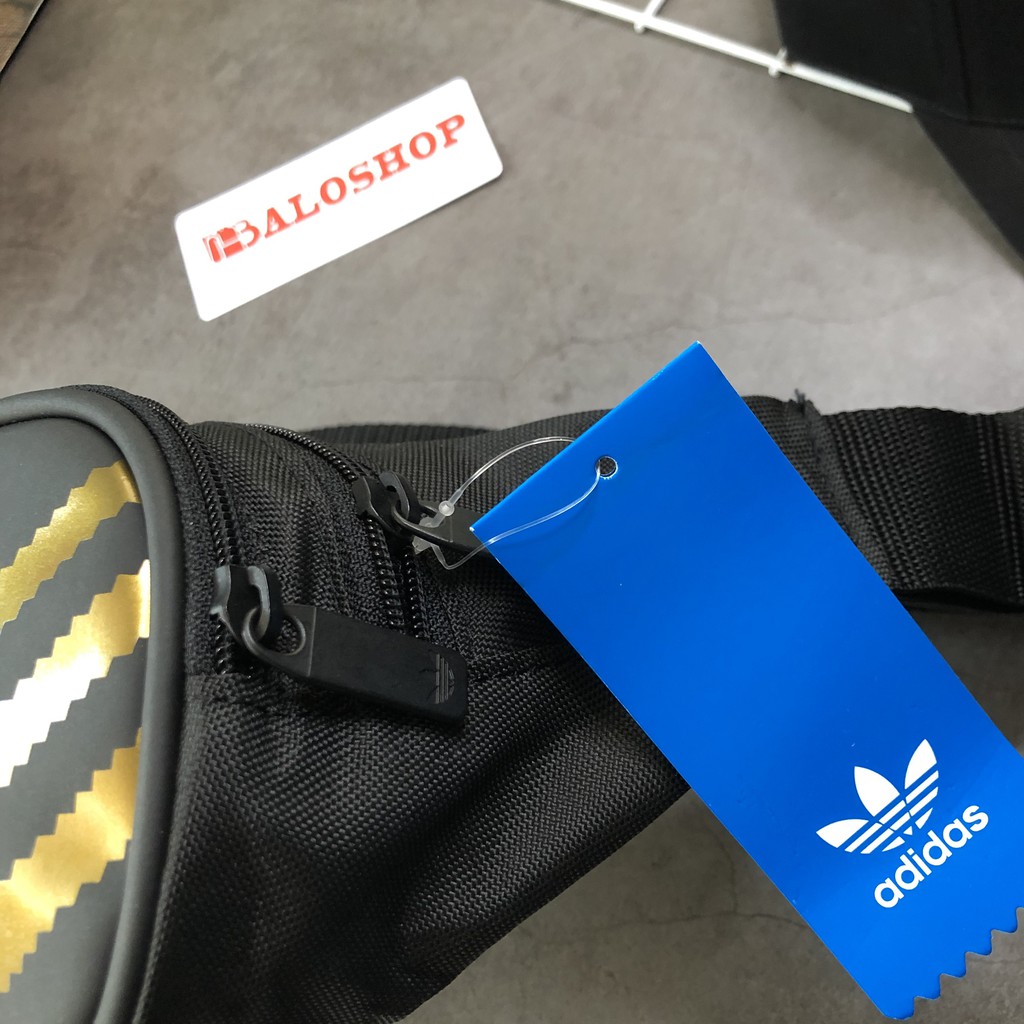 Túi Adidas [ HÀNG XỊN ] Túi Adidas Originals Bum Bag Logo Vàng - Chất vải siêu chống nước 100% siêu xịn