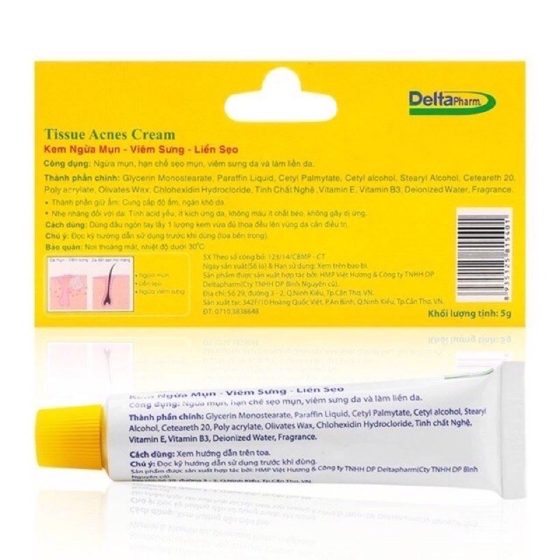 Reenax kem ngừa mụn , viêm sưng, liền sẹo tube 5gr