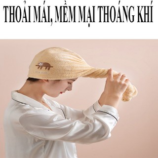 khăn cuốn tóc gội đầu tự khô