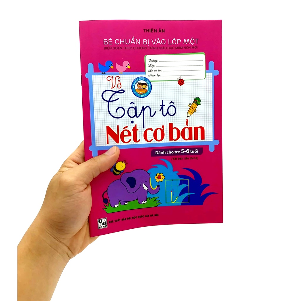 Sách Bé Chuẩn Bị Vào Lớp Một - Vở Tập Tô Nét Cơ Bản