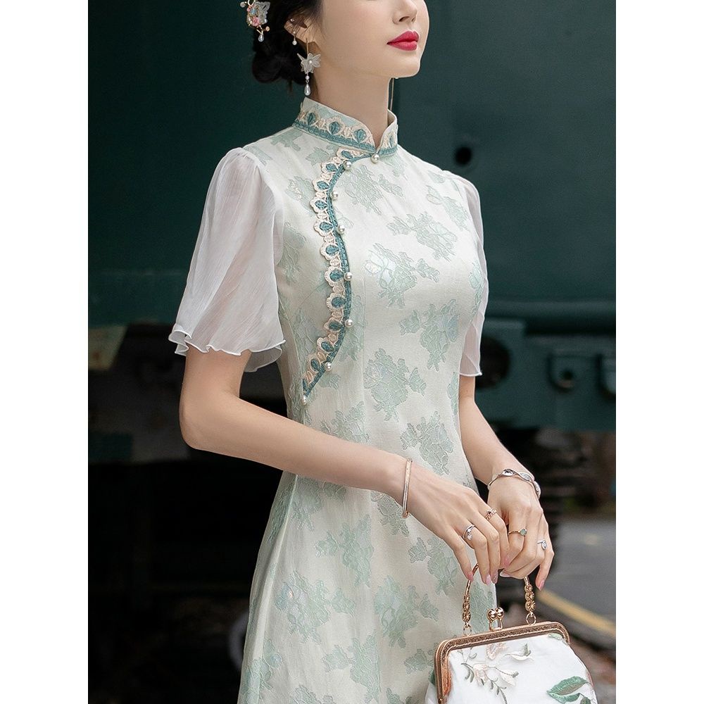 Sườn Xám Cách Tân Thiết Kế Thanh Lịch Trẻ Trung Cho Nữ