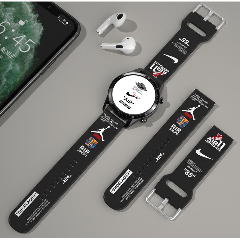 Dây Đeo Silicon Họa Tiết Hoa Thời Trang Cho Đồng Hồ Thông Minh Huawei Gt2 Pro Gt2 Pro Huawei Gt2 / Huawei Watch Gt 2e / Honorta Hr 2 / Amazfit Gtr 2e / Gt Gts Prime U / Ticwatch Pro 3 / Garmin Vivoactive 3 / Garmin Vv 245