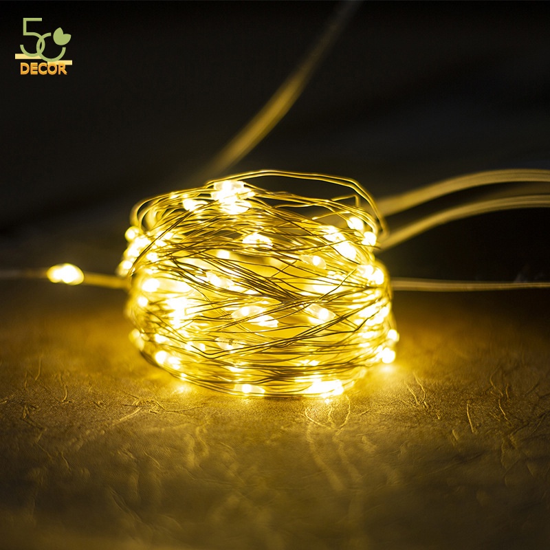 Dây đèn led trang trí, dây đèn đom đóm 1m 3m trang trí tiệc sinh nhật, decor phòng ngủ, phòng khách