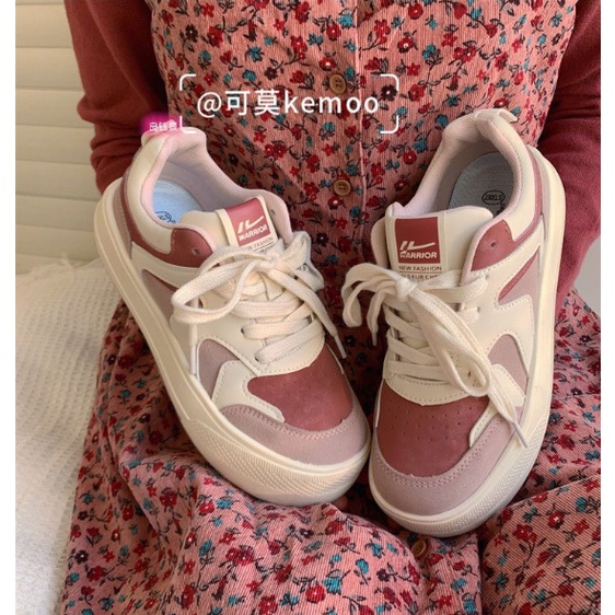 Giày Ulzzang da phối nhung hai màu order Taobao-dd39