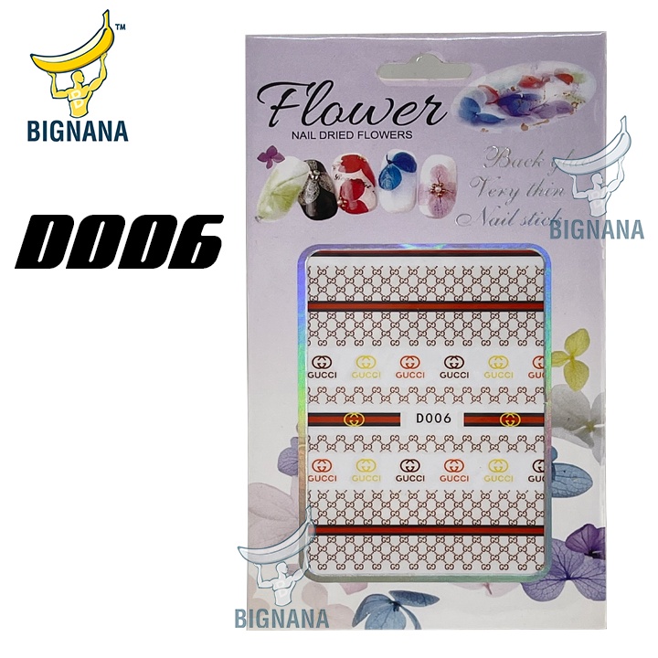 Sticker Hình Dán Móng Tay, Hoạ Tiết Logo Thương Hiệu Nổi Tiếng, Chữ Ký Phong Cách Cho Nails