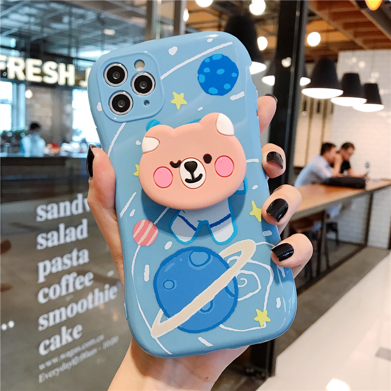 Ốp điện thoại có giá đỡ hình thỏ gấu cho iPhone12 Pro max iPhone11 Pro max SE2020 7plus 8plus 6plus XR xs XSMAX | BigBuy360 - bigbuy360.vn