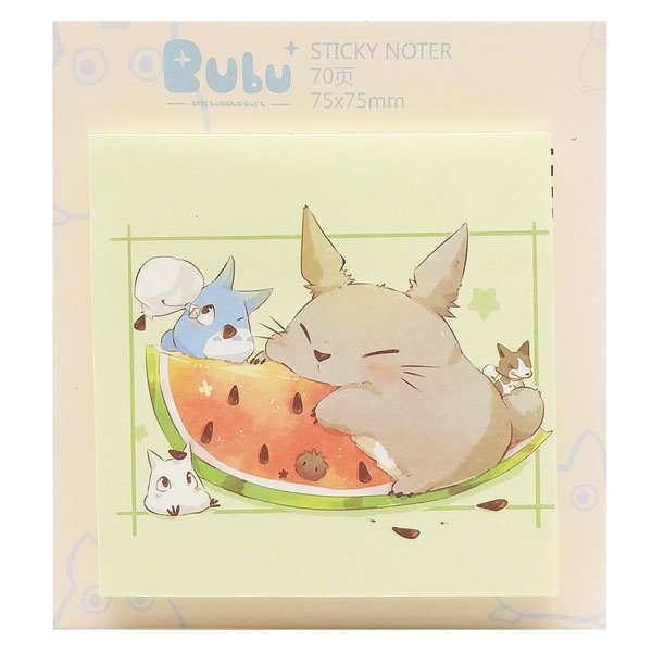 Giấy Note Hình Totoro 75 x 75 mm - Bubu 1335 - Mẫu 4 (70 Tờ)