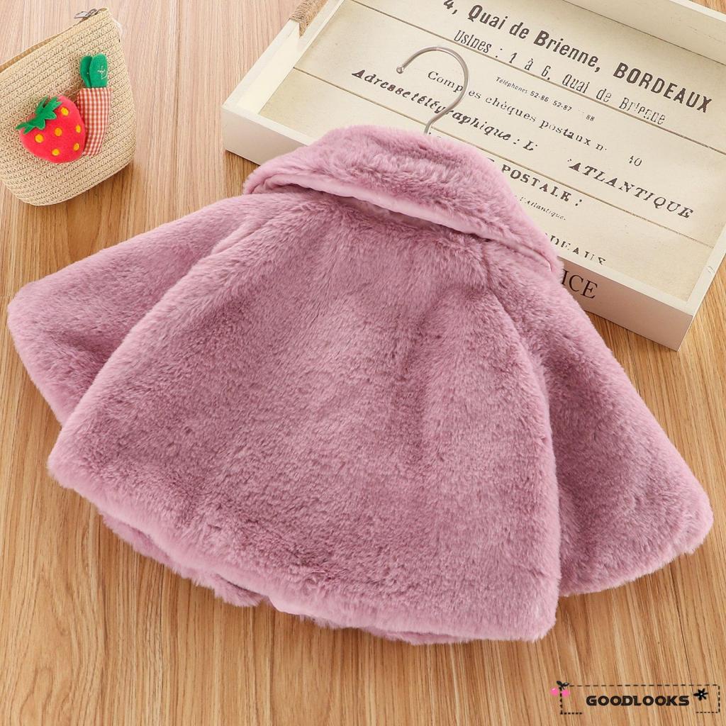 Áo Khoác Cardigan Lông Dày Ấm Áp Đính Nơ Dễ Thương Cho Bé Gái 6-12 Tháng Tuổi