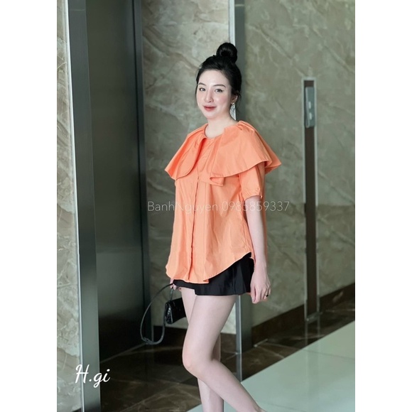 Áo sơ mi cộc cổ tròn