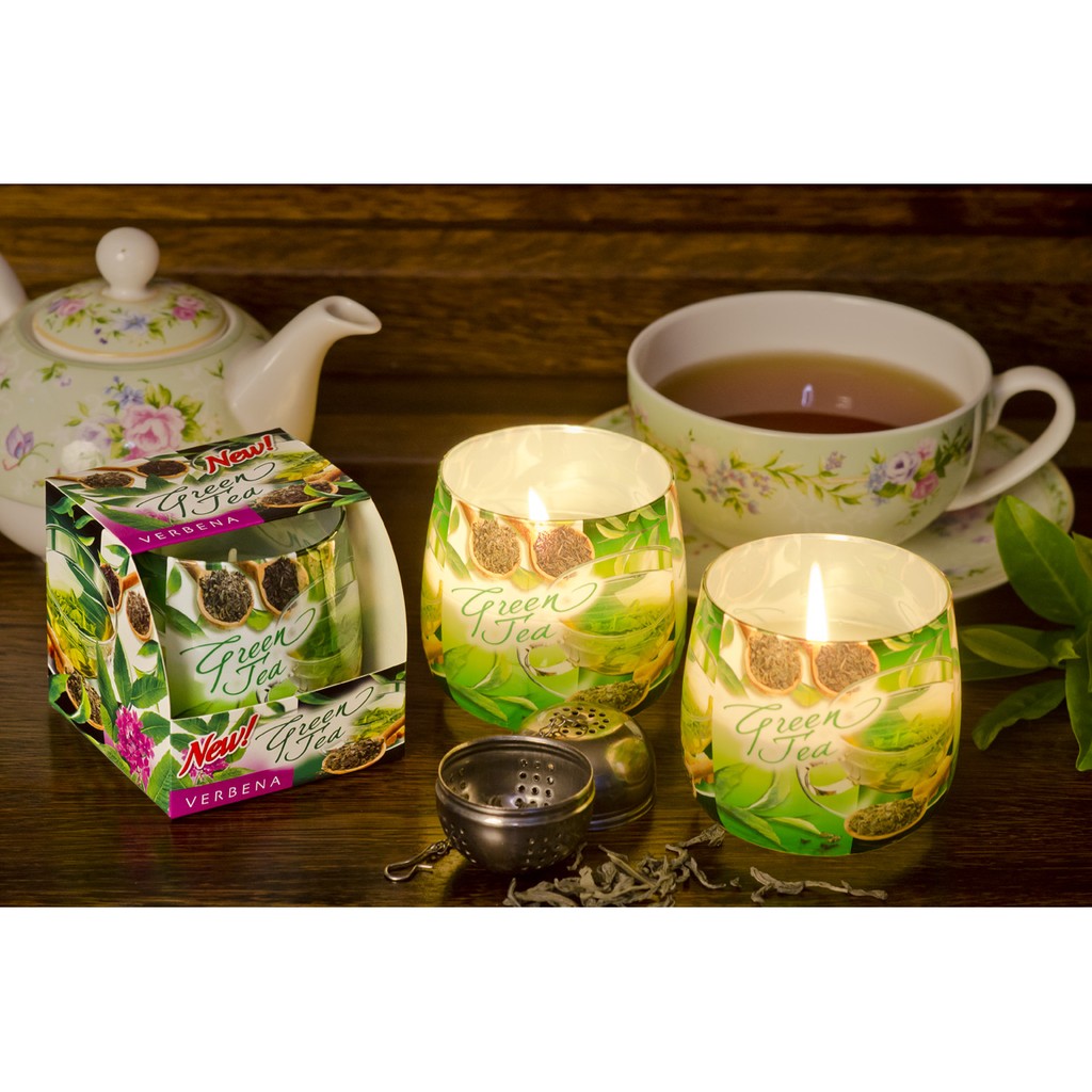 Ly nến thơm Bartek Candles BAT8404 Green Tea 100g (Hương trà xanh)