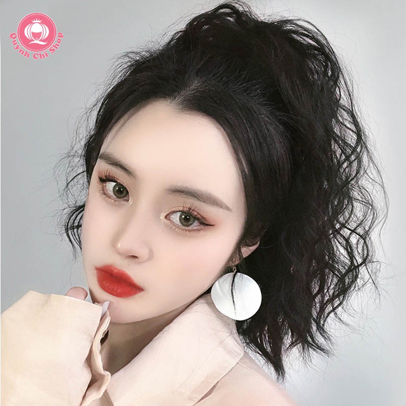Đuôi tóc giả ngoặm xoăn xù mì ngắn style Hàn Quốc 30cm - Trẻ trung cá tính thời trang thu đông