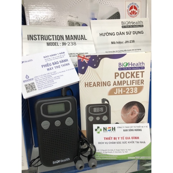 ❤️ Tai nghe máy trợ thính bỏ túi có dây Biohealth JH-238 JH238  Máy