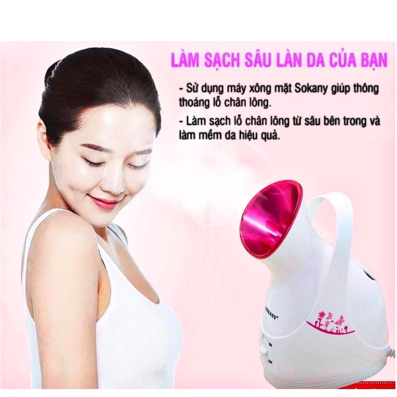 Máy Xông Hơi Mặt, Mũi Họng Bông Hoa AKIRA