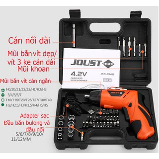 Máy bắn vít đa năng 45 phụ kiện 4.2V nguồn sạc USB (220 vòng/phút)