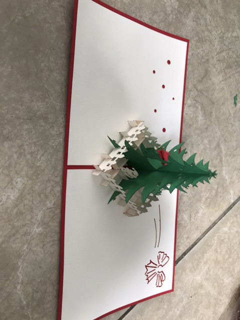 Thiệp 3d cây thông noel