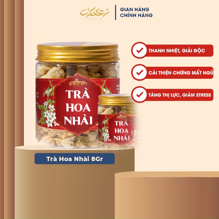 Trà hoa nhài Saffron Việt Nam giảm Cholesterol xấu phòng ung thư giúp thư giãn đầu óc 8g