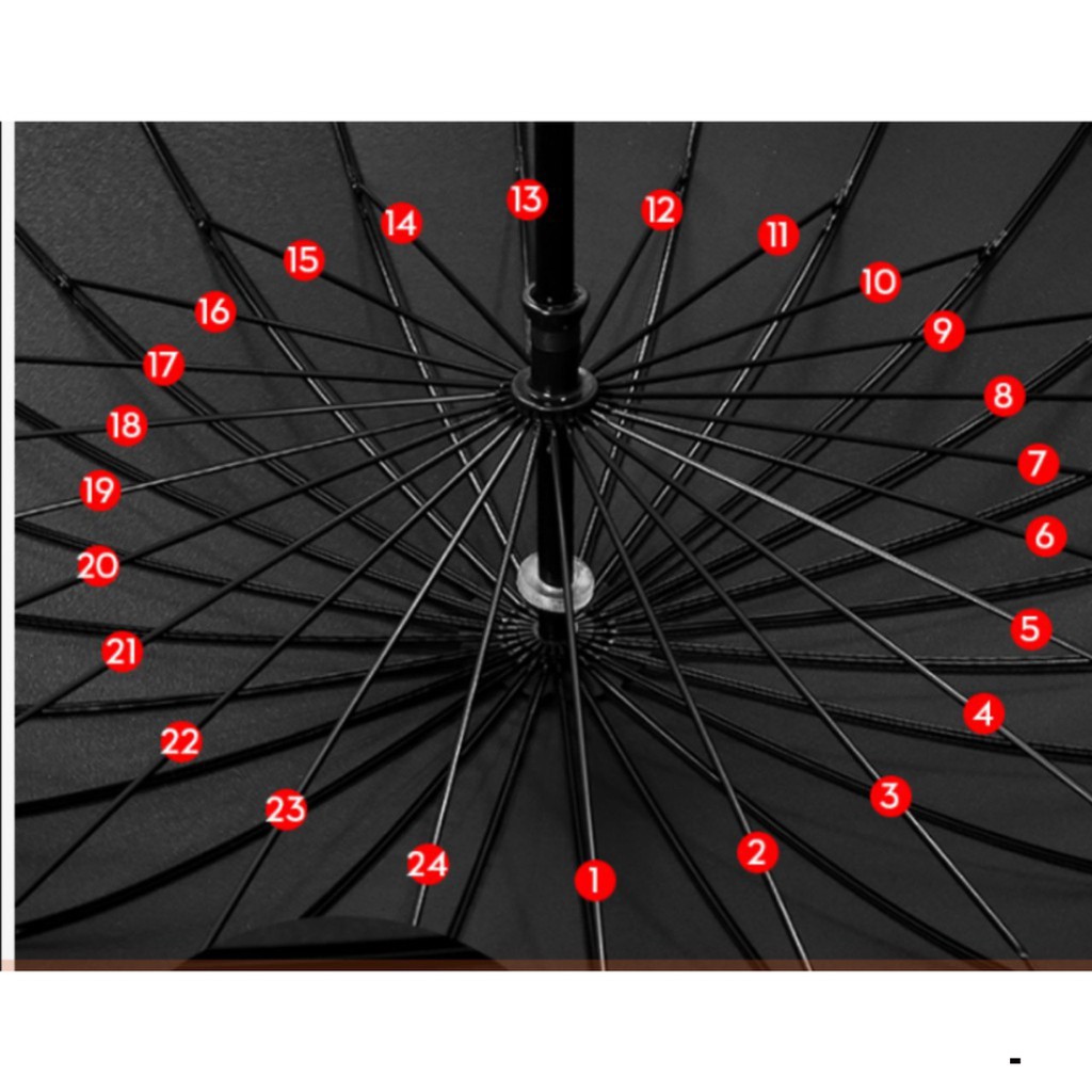 [SIÊU CHẮC] - Ô DÙ TO 24 NAN CAO CẤP CÓ QUAI ĐEO-Ô dù cỡ lớn cán dài 24 nan chống lật-ô dù cán dài đ