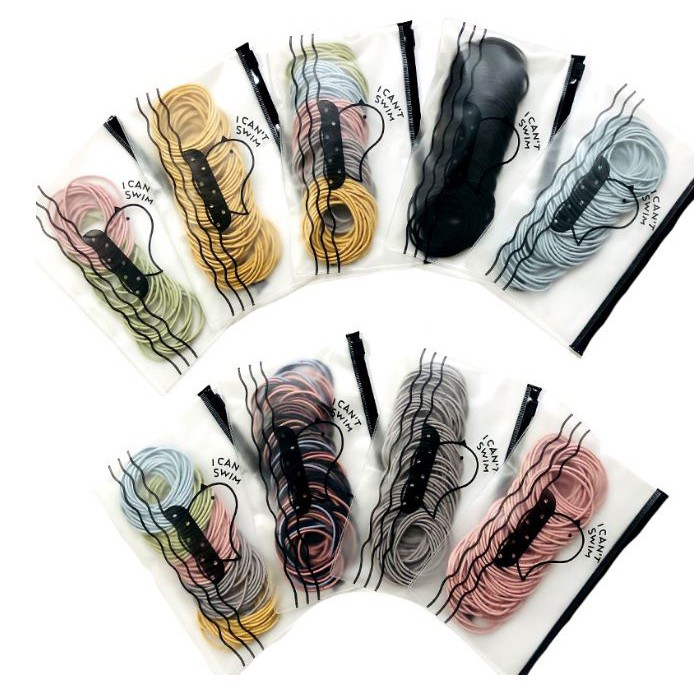 [RẺ VÔ ĐỊCH] Túi zip 100 dây chun buộc tóc màu Pastel Hàn Quốc mẫu mới