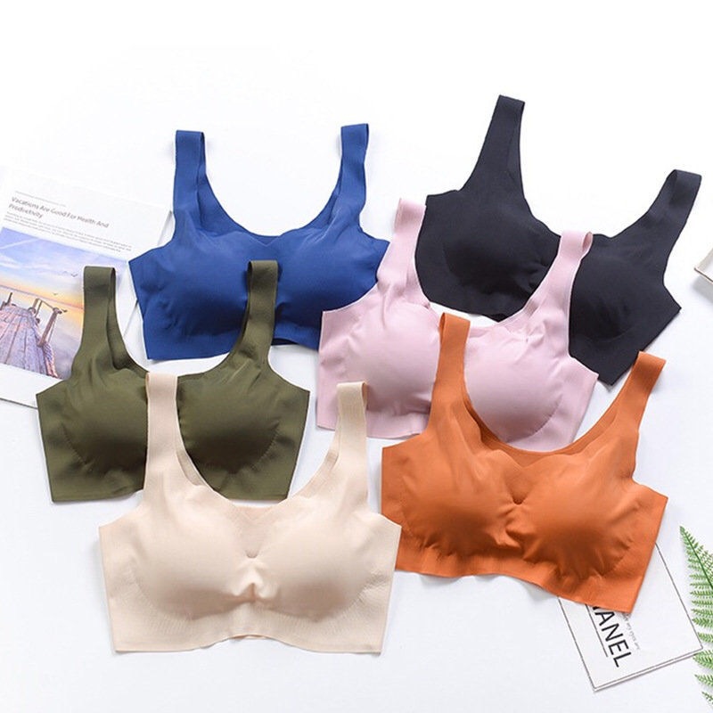 Woman's Underwear Seamless Bra Plus Size Wire Free Brassieres Summer Pad Women's Intimates Lingerie Femme Underwear