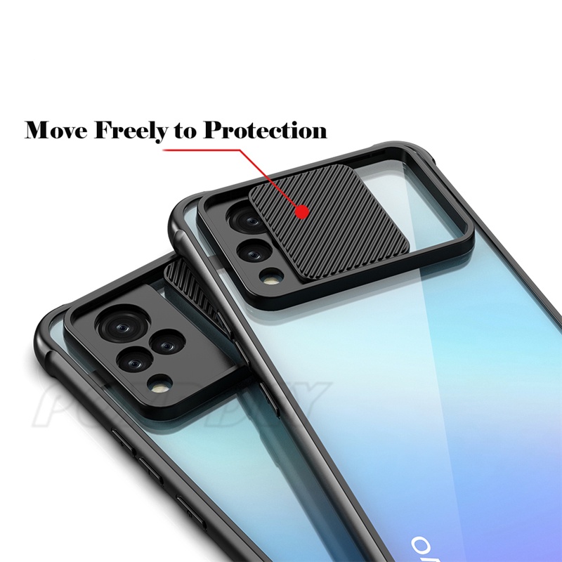 Ốp Điện Thoại Nắp Trượt Bảo Vệ Camera Cho Vivo Y15S Y15A Y11 Y12 Y15 Y17 Y21 Y21S Y33S Y20 Y20S Y31 Y51 Y20 V20 SE V21 V21E 4G
