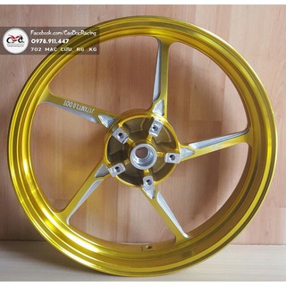 Mâm CNC 5 cây bản 1.85 - 3.0 đi vỏ 80 sau 110  - màu vàng