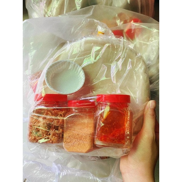 COMBO BÁNH TRÁNG DẺO PHƠI SƯƠNG KÈM CHÉN