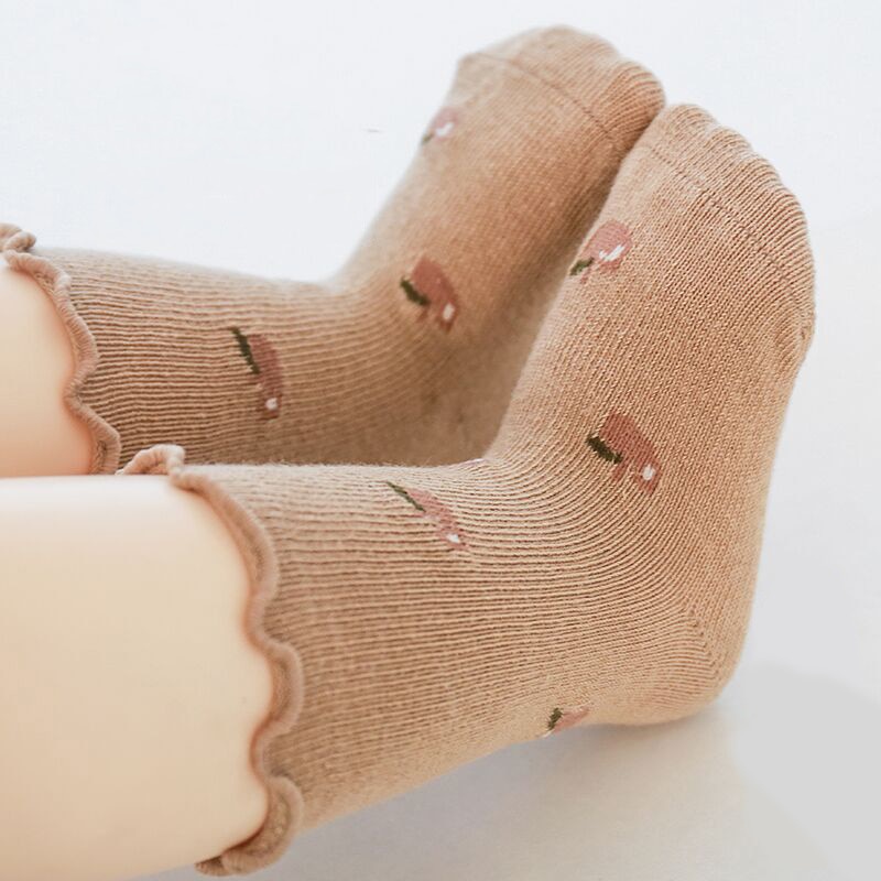 Vớ Cotton Mềm Co Giãn Chống Trượt In Hoa Dễ Thương Dành Cho Trẻ Sơ Sinh