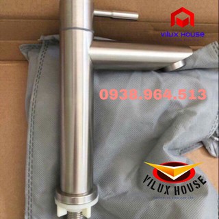 Vòi lavabo lạnh inox 304 - 2 tấc