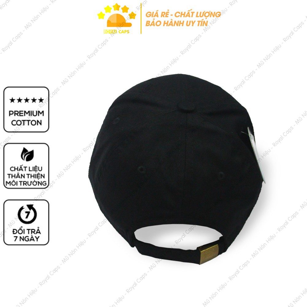 Mũ Lưỡi Trai Nón Lưỡi Trai Nam Nữ Champion Đen Vải Kaki Nón Kết - Royal Caps