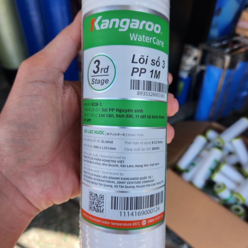 LÕI SỐ 3 KANGAROO ⚡️ XẢ KHO ⚡️ CHÍNH HÃNG - LÕI LỌC NƯỚC SỐ 3 KANGAROO - CỤC LỌC NƯỚC - BỘ 3 LÕI LỌC NƯỚC