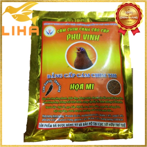 Cám Họa Mi Phú Vinh Dưỡng, Thay Lông 200gr - Dành Cho Chim Dưỡng - Thay Lông