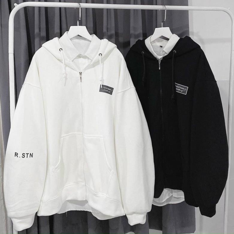 Áo Khoác Hoodies Chữ Cái Nỉ Unisex Nam Nữ Form Rộng Phong Cách Ulzzang Hot