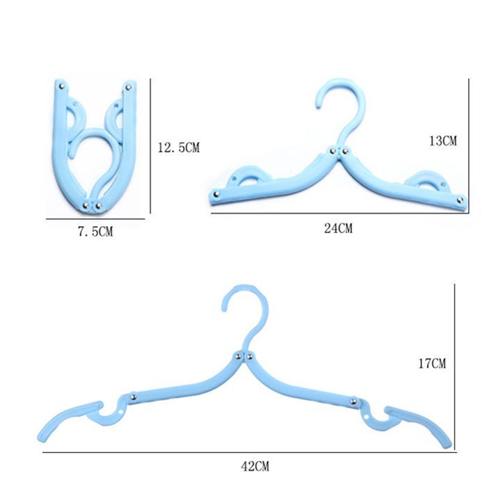 COMBO 10 Móc treo quần áo mini du lịch gập gọn VIDA Nhật Bản