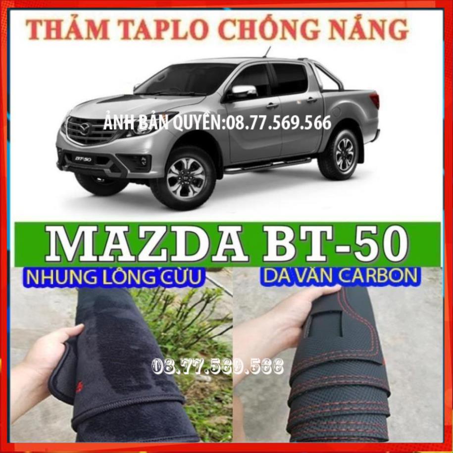 THAM TAPLO MAZDA BT50 DA VÂN GỖ DA CARBON NHUNG LÔNG CỪU 3 LỚP CÓ CHỐNG TRƯỢT THẢM PHỦ LÓT CHE NẮNG TAPLO