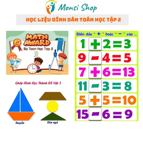 Học Liệu Bóc Dán Montessori Phát Triển Trí Thông Minh Cho Bé -