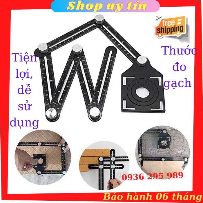 Thước cân sen - thước đo nhớ góc đa năng chuyên dụng cân sen khi khoan gạch men