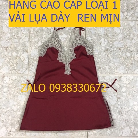 Váy ngủ satin lụa xẻ 2 lai sexy 🔥Freeship 50k🔥bigsize ML 62KG đồ ngủ lụa phối ren sale giá rẻ đầm ngủ cao cấp | BigBuy360 - bigbuy360.vn